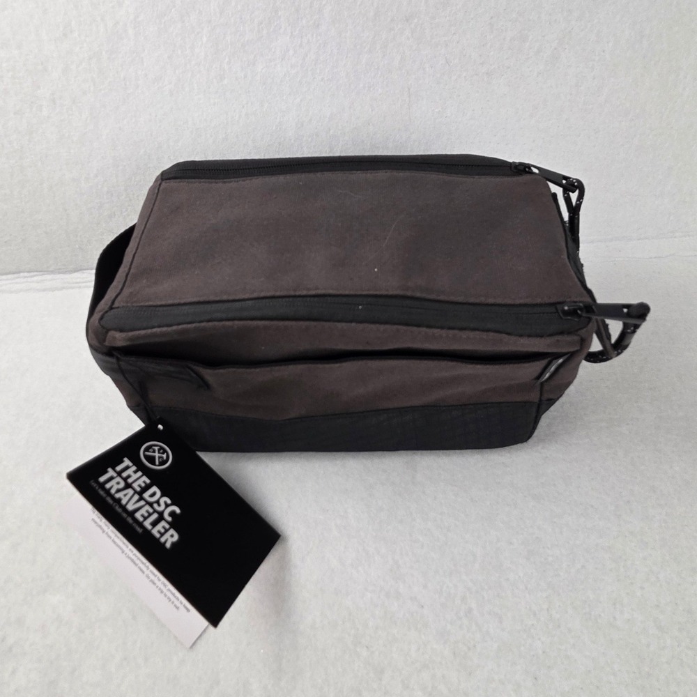 Dollar Shave Club The DSC Traveler Toiletry Bag Waxed Canvas Charcoal Grey Black
